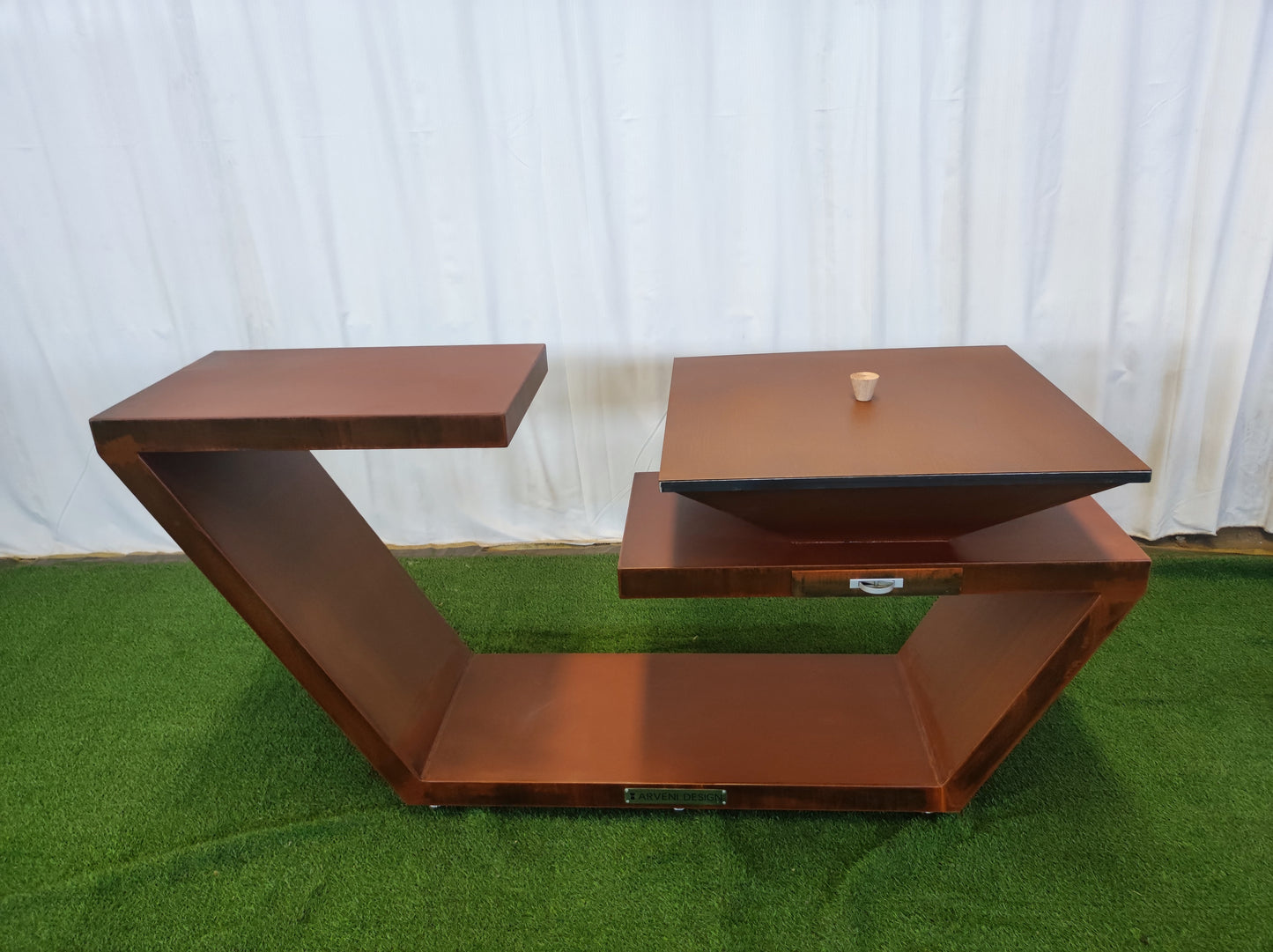 Barbecue Brasero en Acier Corten avec Four à Pizza – Arveni Design