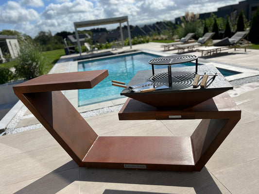 🔥 Barbecue Brasero Corten : Modèle Prestige Layana – L’Élégance du Feu, la Passion de la Cuisine 🔥